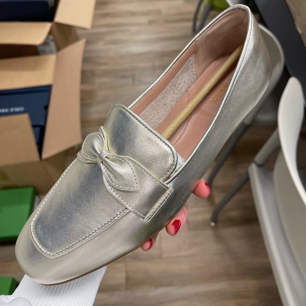 Cole Haan CH York Gold Loafers for Women